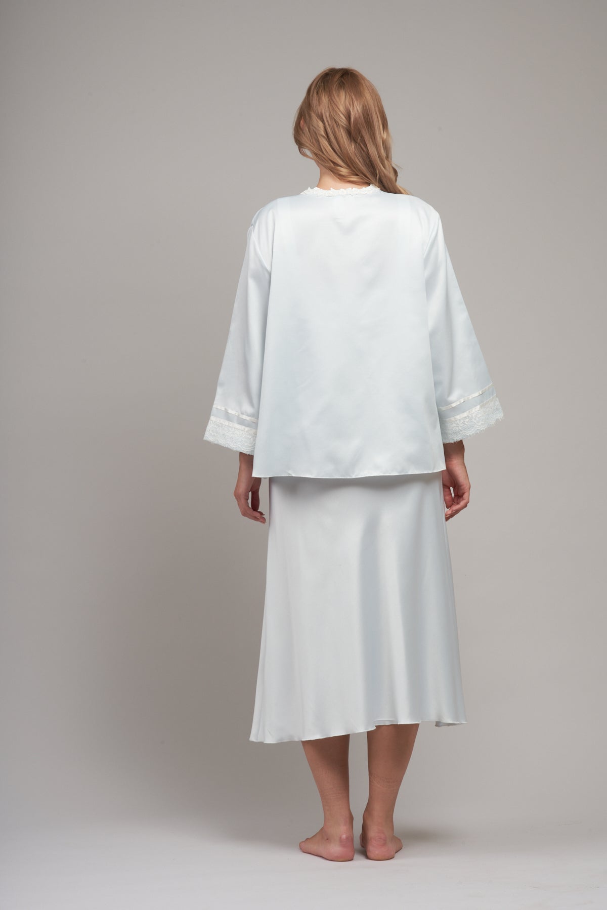 8020- Cozy Satin Bed jacket