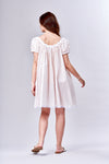 6503 Short gown w puffed sleeves