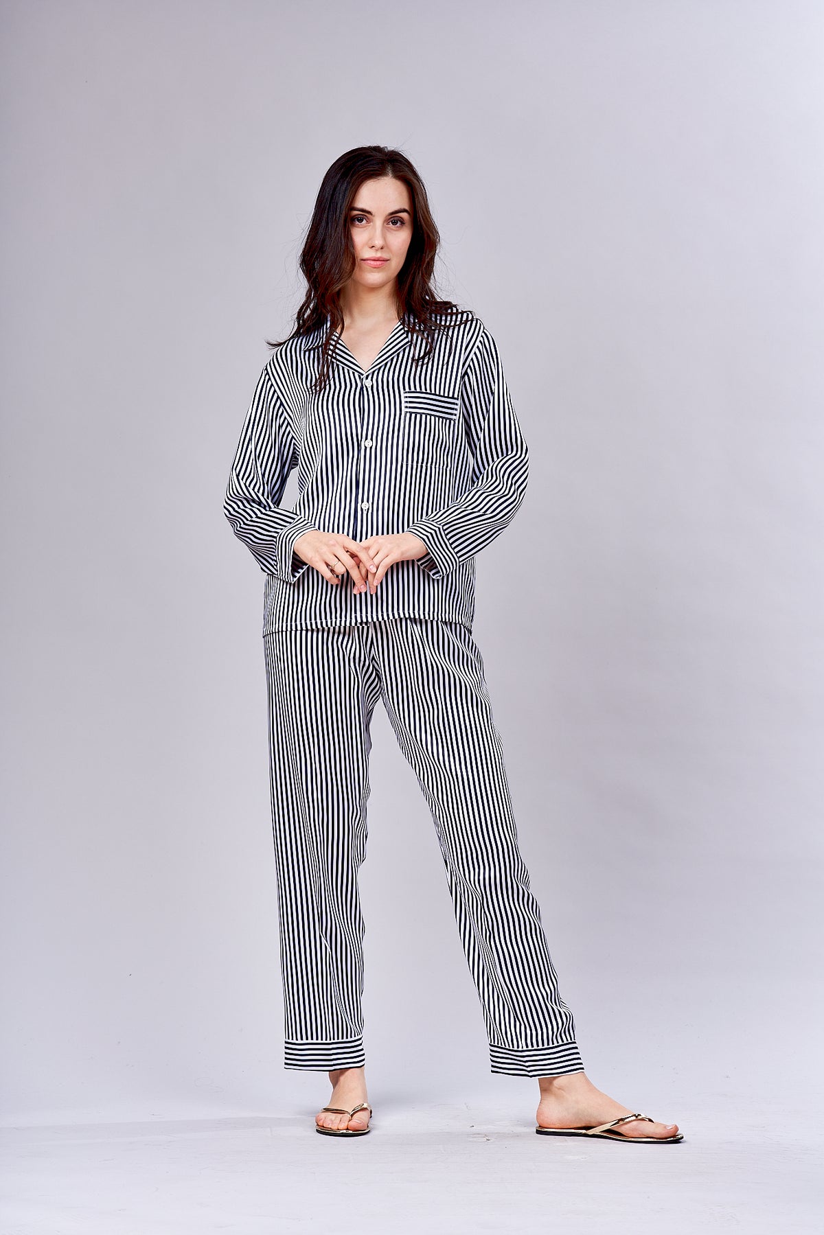 4523 - Satin Stripe Classic PJ