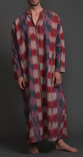 74710 Vintage Ikat  Men's Caftan