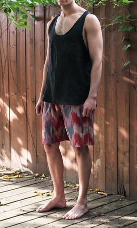 74712  Vintage Ikat most comfortable shorts