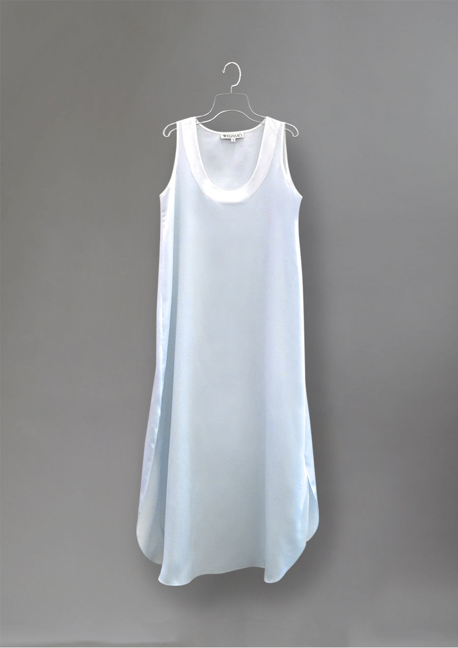 8002 - Cozy Satin Long Tank Gown