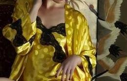 38558 Silk Jacquard Long Kimono-on sale