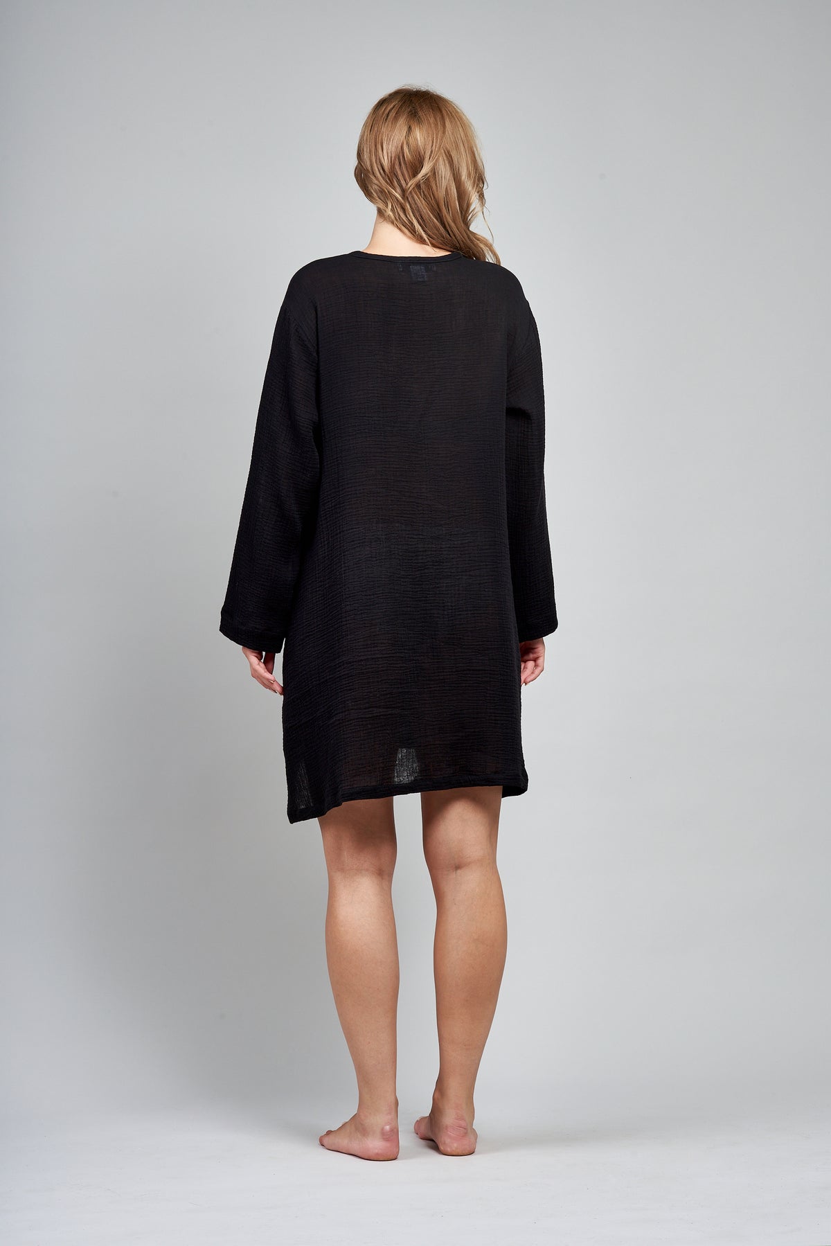 3105 - Short Caftan- Black