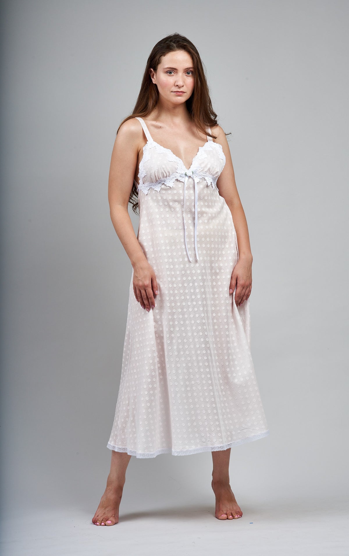 6013 Long gown with sh.straps