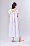 6504 Long gown w puffed sleeves