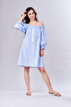 7020 -Short gown/ 7021 Long gown with puffed sleeves- NEW