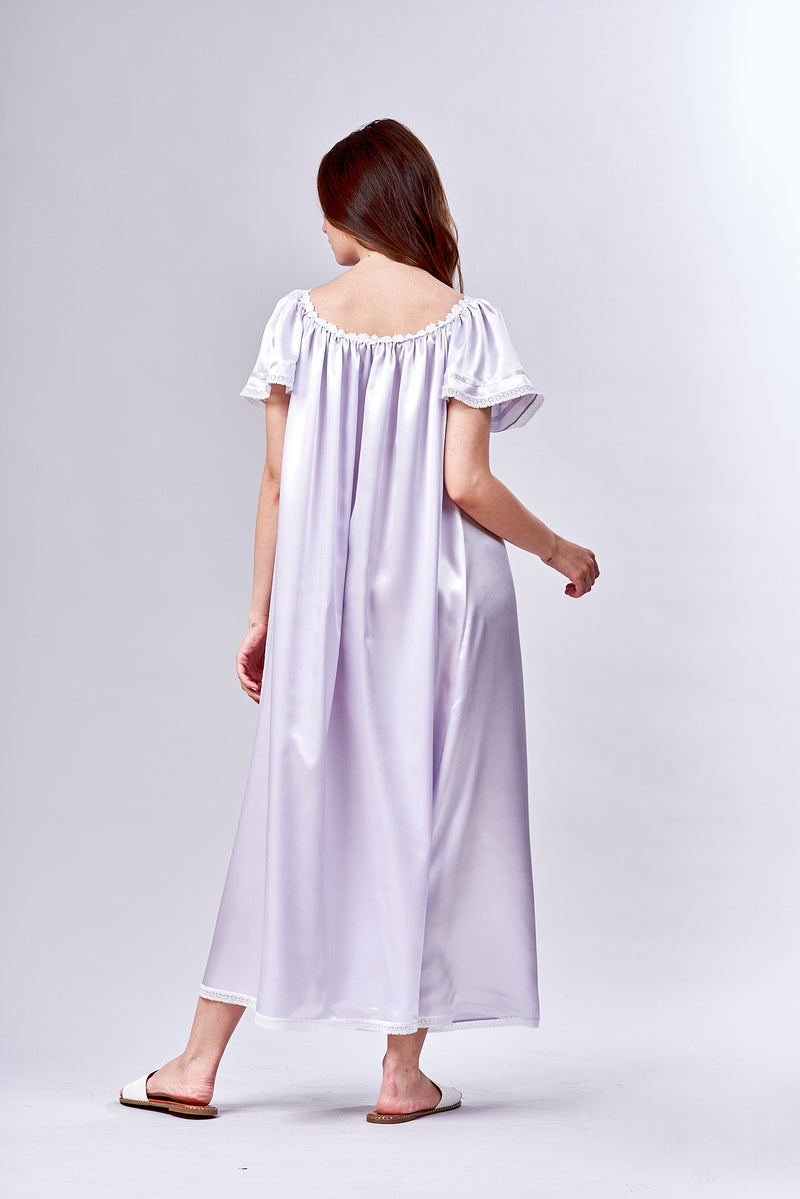 4025 - Long Gown with flare sleeves