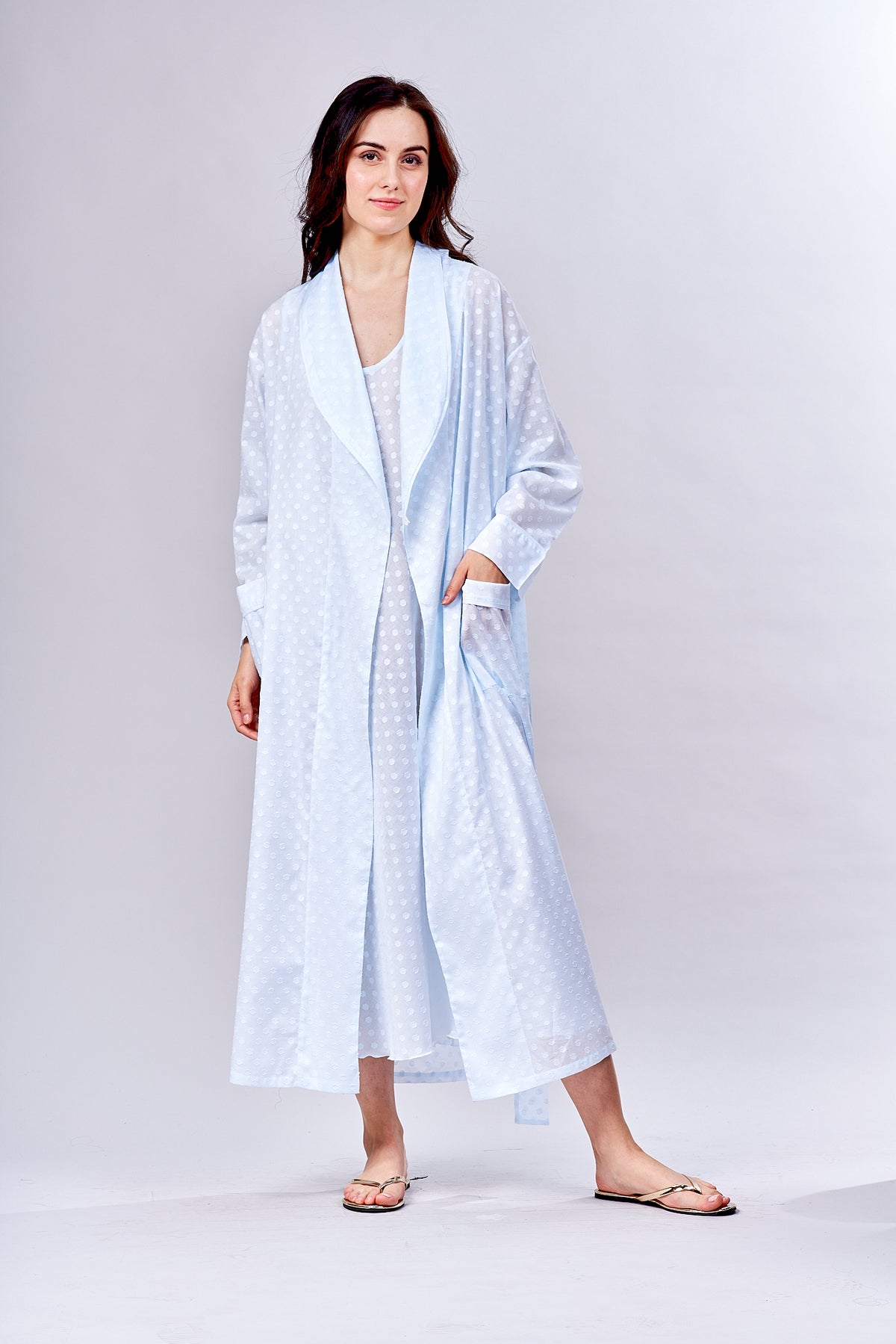 6020 Robe with shawl collar