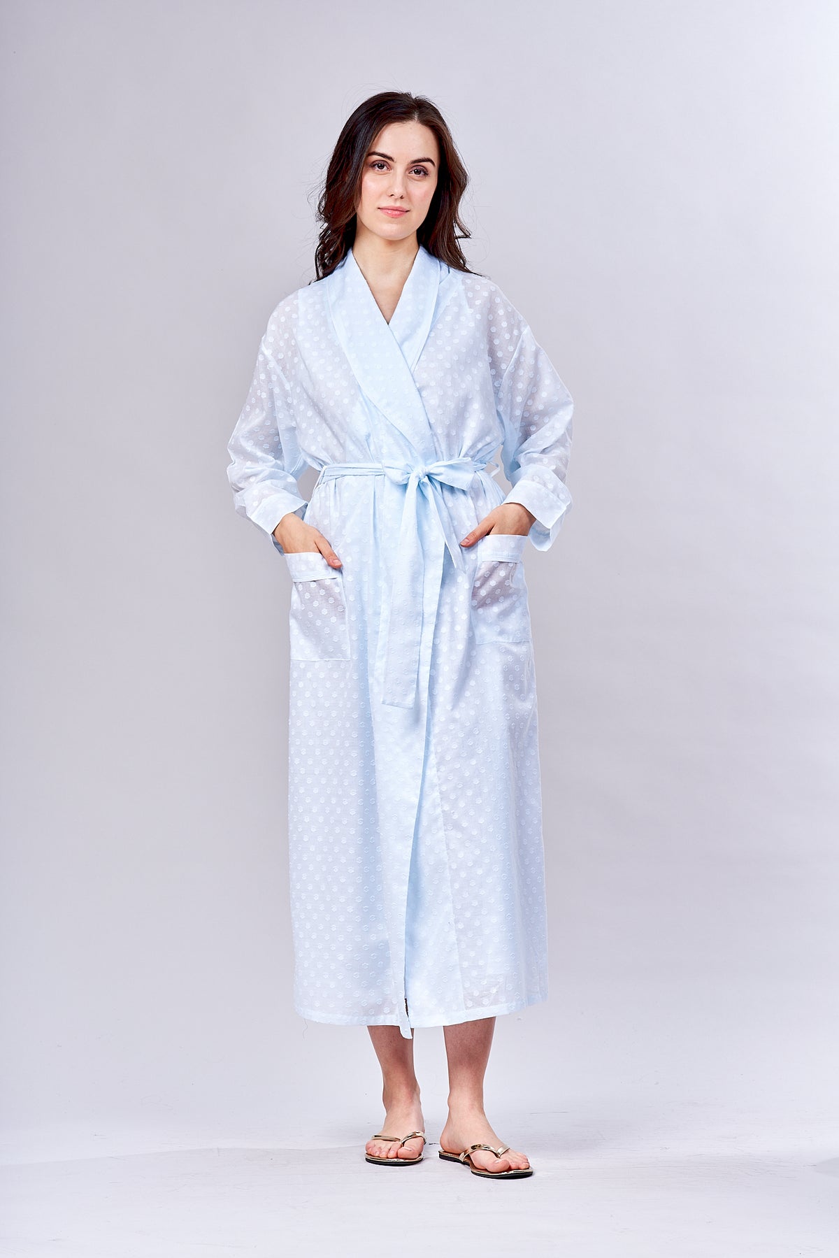 6020 Robe with shawl collar