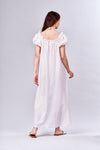 6006- Long gown with puffed sleeves