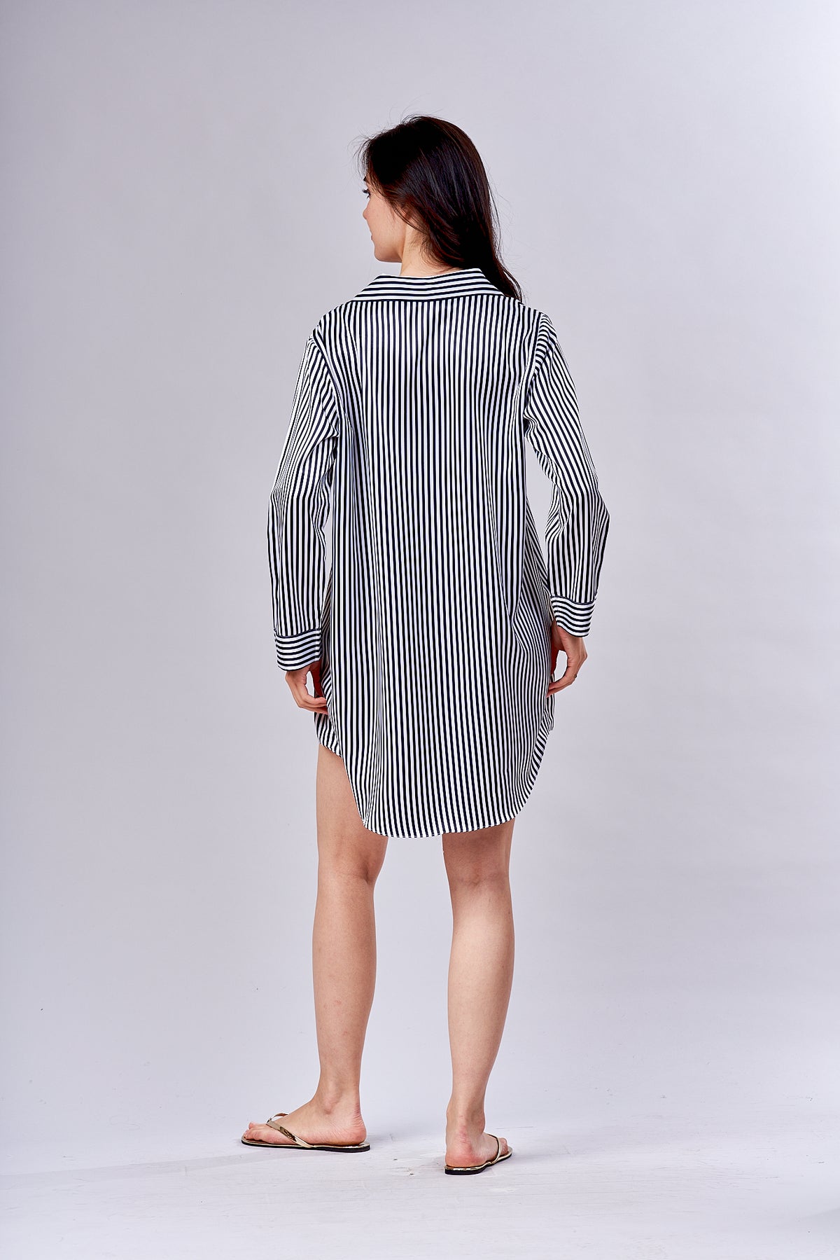 4524- Satin Stripe Nightshirt