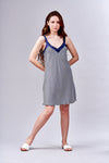 4520- Satin Stripe short gown