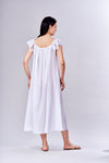 3506 - Long gown with lace sleeves