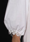 1205 - Long nightshirt with lace yoke