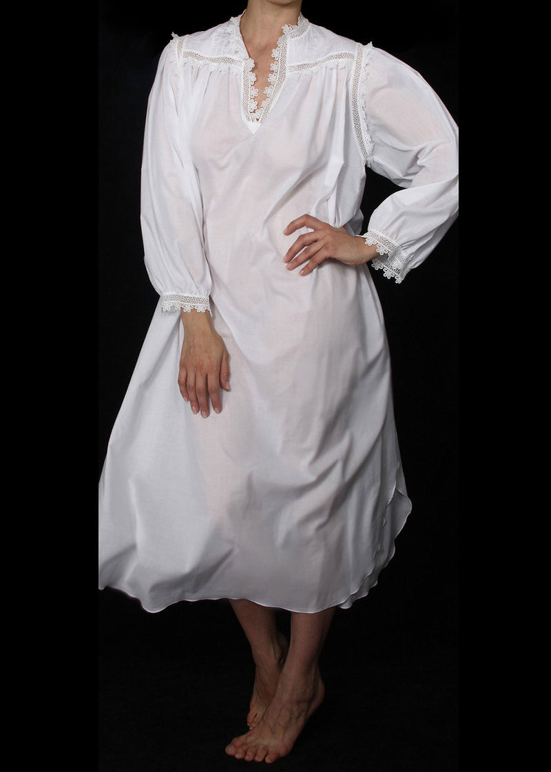 Long Cotton Night Gown – Homesong Market