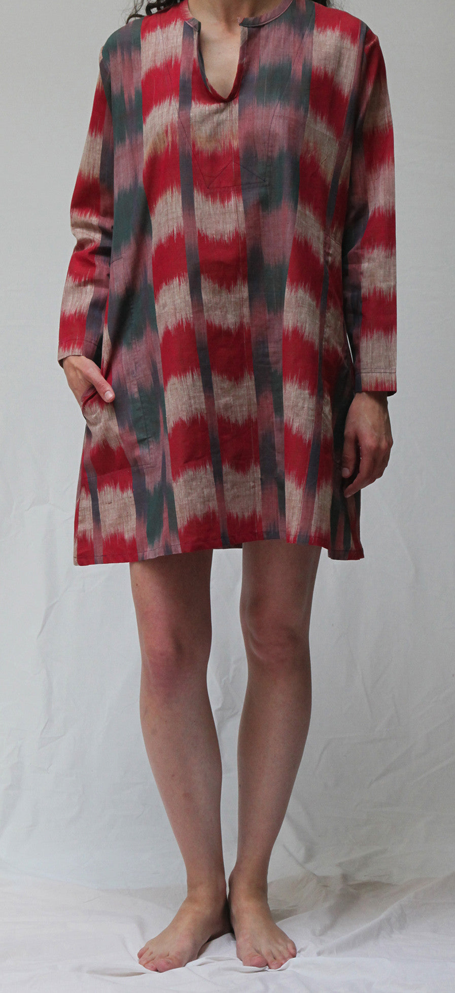 39343 Vintage Ikat Short Caftan