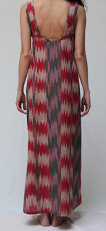 39344 Vintage Ikat  Long Gown