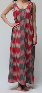 39344 Vintage Ikat  Long Gown
