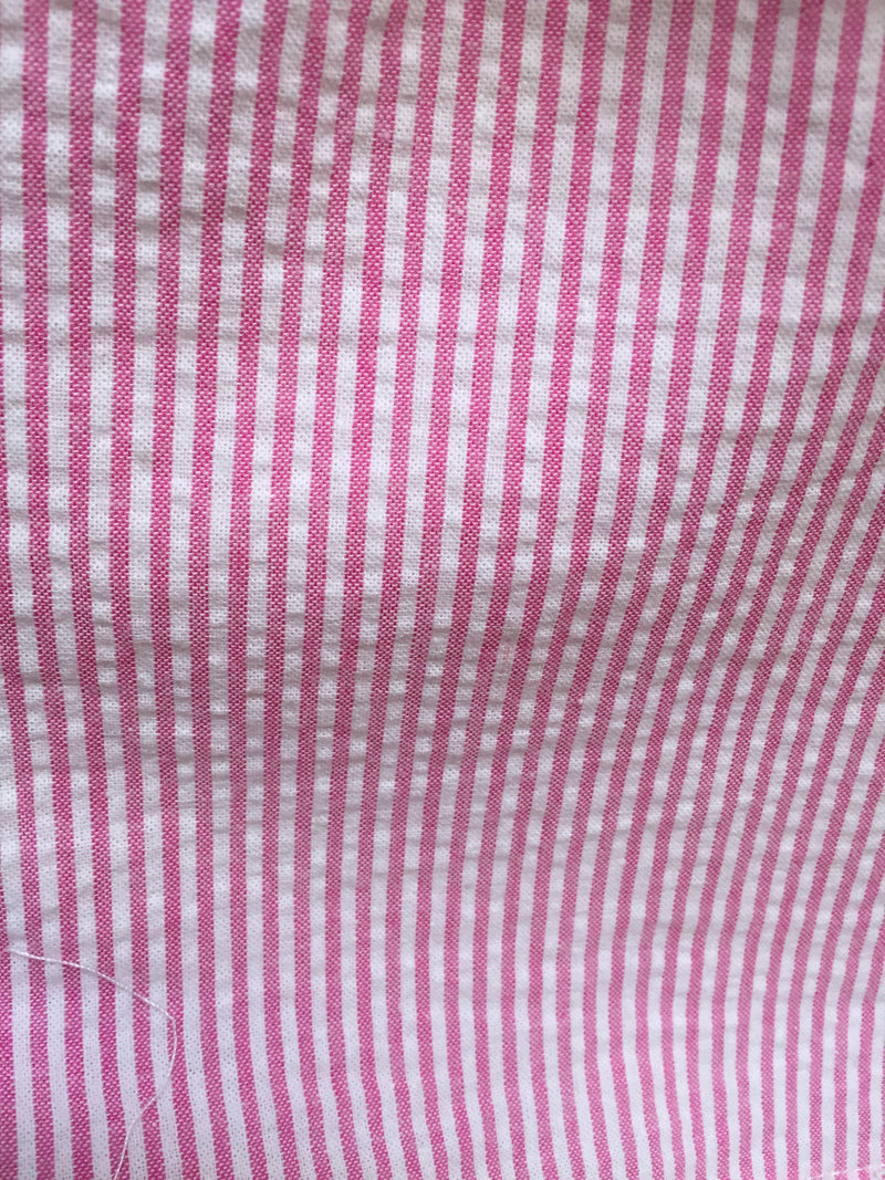 6026 Seersucker robe,Terry lined - (to clear- final sale)