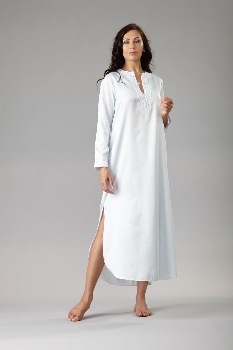 8013 - Cozy Satin Long Caftan