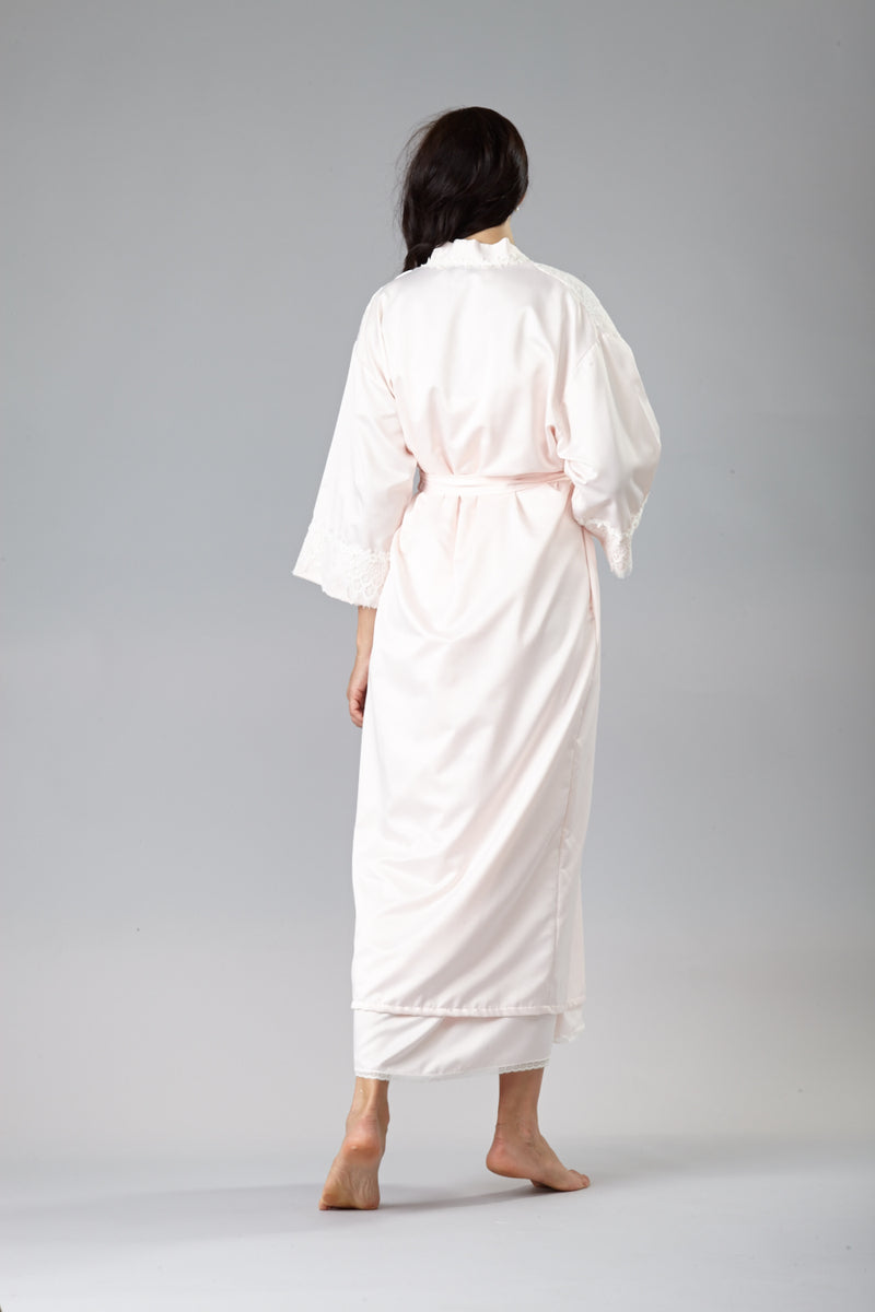 8010 - Cozy Satin Long Kimono