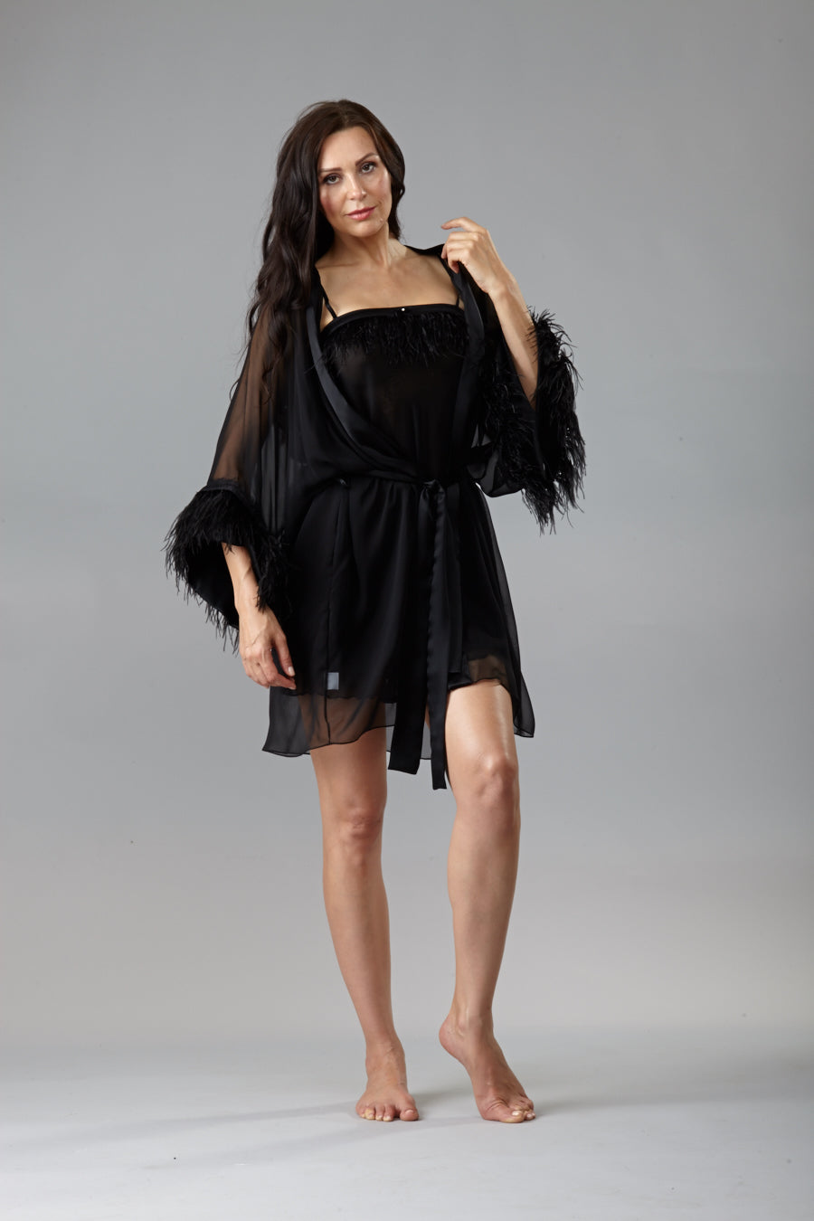 9502-Short & 9503-Long Chiffon robe