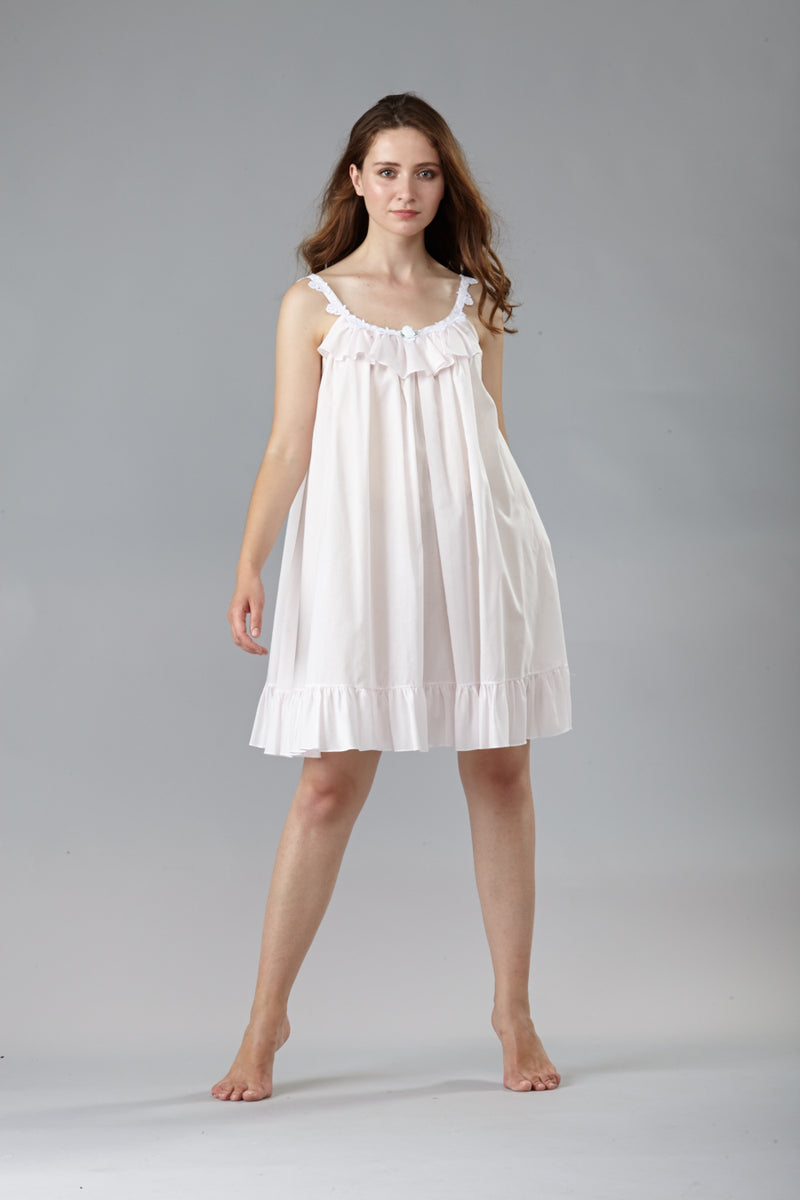 1509-VOILE- Short w ruffle-Final sale-No returns/Refunds/Exchanges