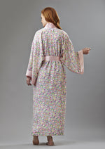 Silk flower print; Long Kimono  - Final sale- No returns
