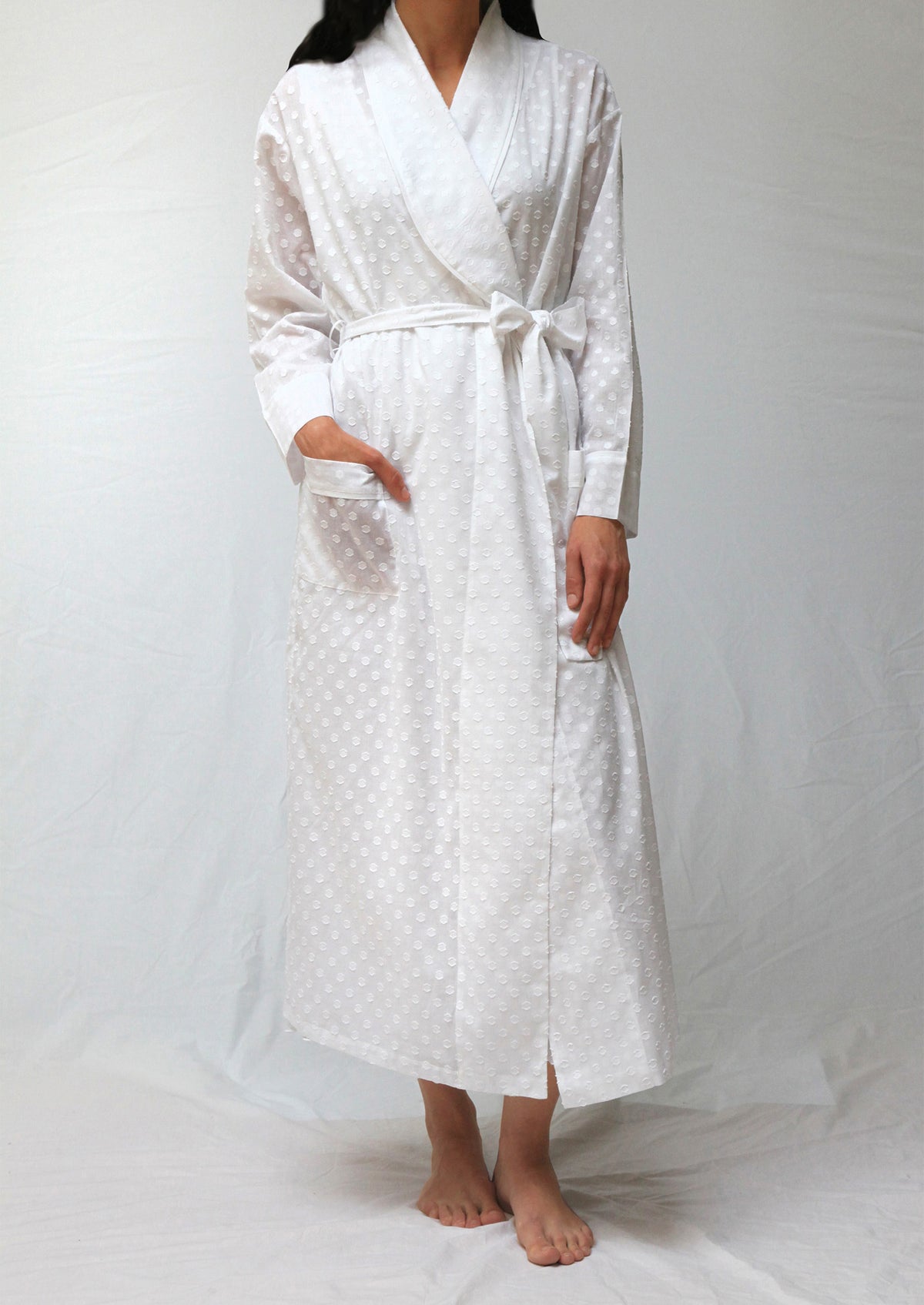 6020 Robe with shawl collar