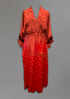 38558 Silk Jacquard Long Kimono - YELLOW  on sale - Final sale- No returns